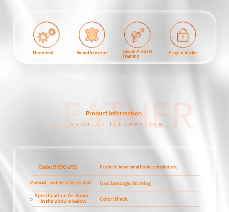 Eros Lab SM Props Alternative Restraint Collar Gag Binding Handcuffs Punishment Training Erotic Anal Hook Set Adult Sex Toys_voghion.com