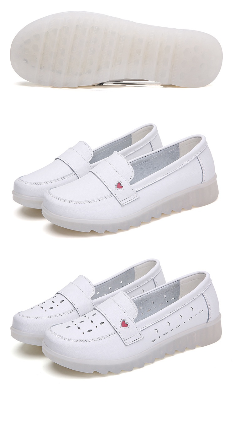 ShoeGlobe Damen-Slipper mit weicher Sohle, bequem und strapazierfähig für Krankenhaus und Arbeit, atmungsaktiv, weiß, einzeln_voghion.com