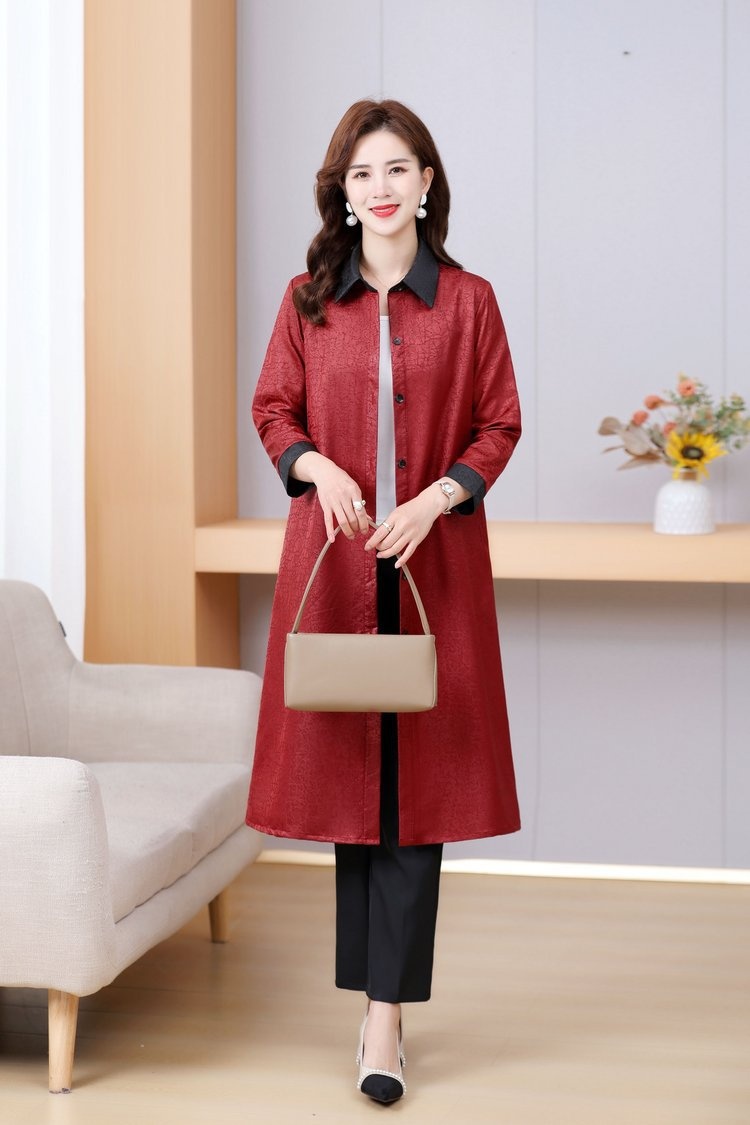 Women's Spring Fashion Casual Women's Clothing Mother's Detail Trench Coat Looks Elegant While Walking Daily_voghion.com