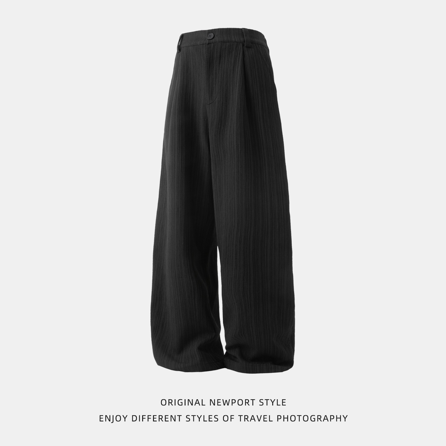 Pantalones plisados 3D para hombre, pantalón largo, informal, de gran tamaño y versátil, estilo antiguo, para otoño e invierno_voghion.com