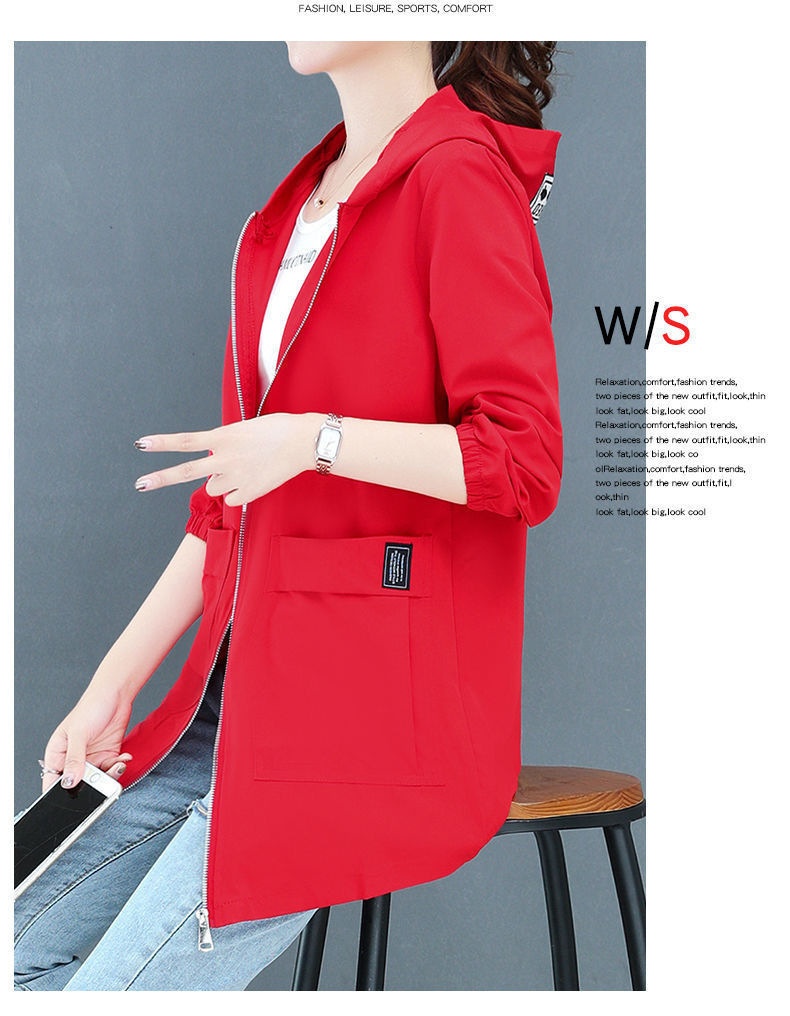 Women's Clothing Plus Size Women's Hooded Mid-Length 40-150kg Loose Korean Style Slimming Trench Coat For Autumn_voghion.com