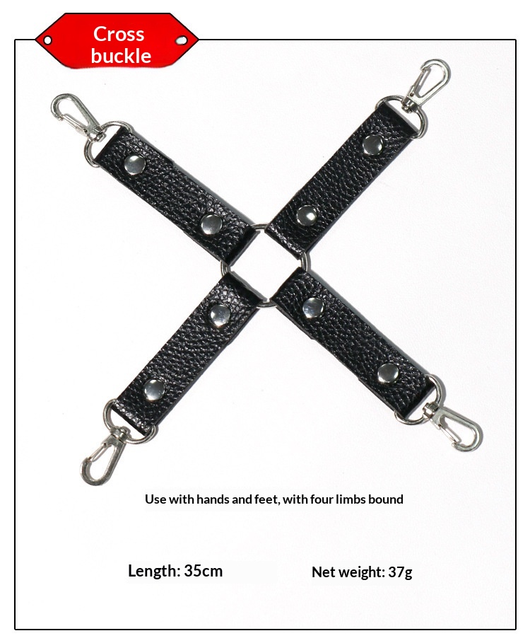 Eros Lab SM Bondage Set Bestrafungsrequisiten Nippelklemmen Handschellen Halsband Augenbinde Federstab Mund Sexspielzeug für Erwachsene_voghion.com