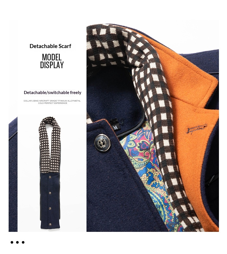 boy Boy Autumn Winter European Size Business Fashion Scarf Non-Iron Coat Men's Cross-Border Wool Jacket_voghion.com