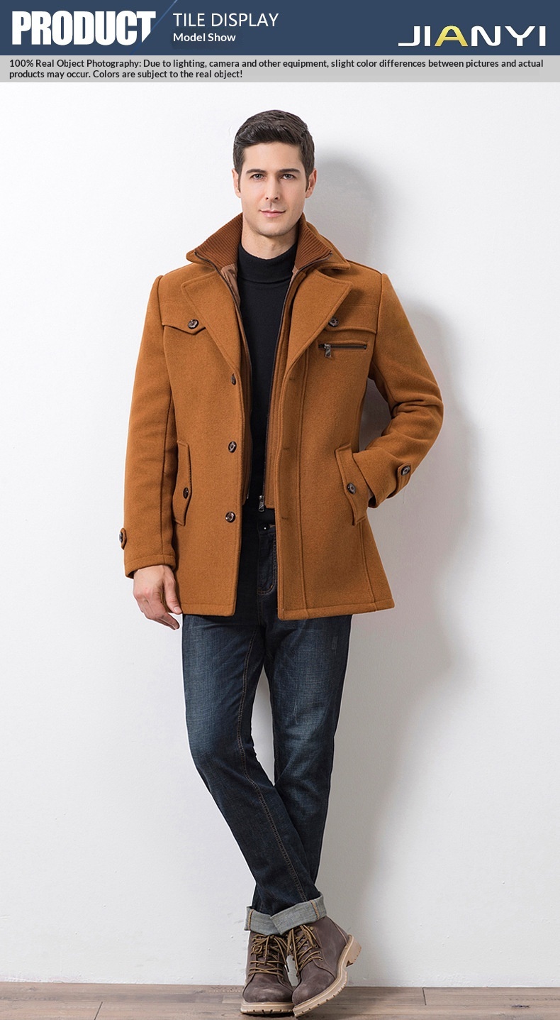 boy Boy Autumn Winter European Size Wool Coat Double Collar Jacket Wholesale Cross-Border Hot Item Source Men's_voghion.com