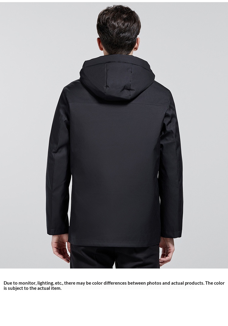 Erkek Çocuk Ceketi Dik Yaka Kapüşonlu Kaz Tüyü Soğuk Geçirmez Sıcak Üst 2025 İş Gündelik Kışlık Giysiler_voghion.com