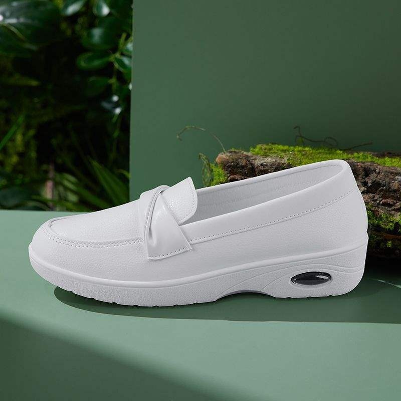 ShoeGlobe ShoeGlobe Soft Nurse For Women, Non-Slip Hospital Work New Cushioned Casual Shoes, Thick Sole Beauty Salon White Shoes_voghion.com