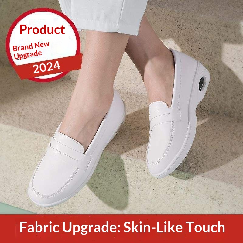 ShoeGlobe ShoeGlobe Air Cushion Thick Nurse Women Flat Soft Sole Breathable Non-Tiring Foot Non-Slip Deodorant Medical Staff Hospital Work_voghion.com