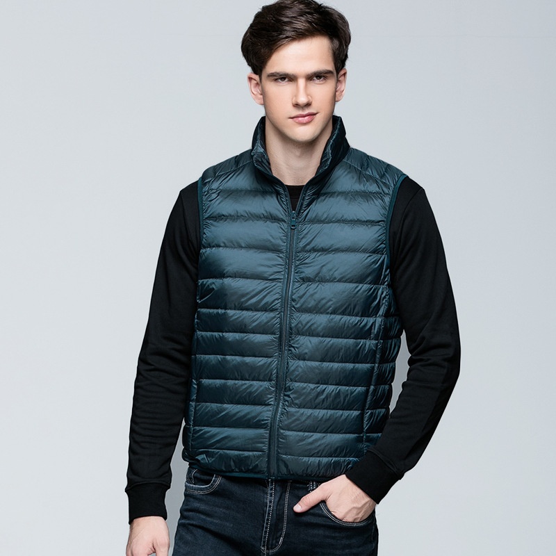ragazzo 2023 Nuovo gilet caldo da uomo in piumino, leggero, senza maniche, stile coreano, vestibilità slim_voghion.com