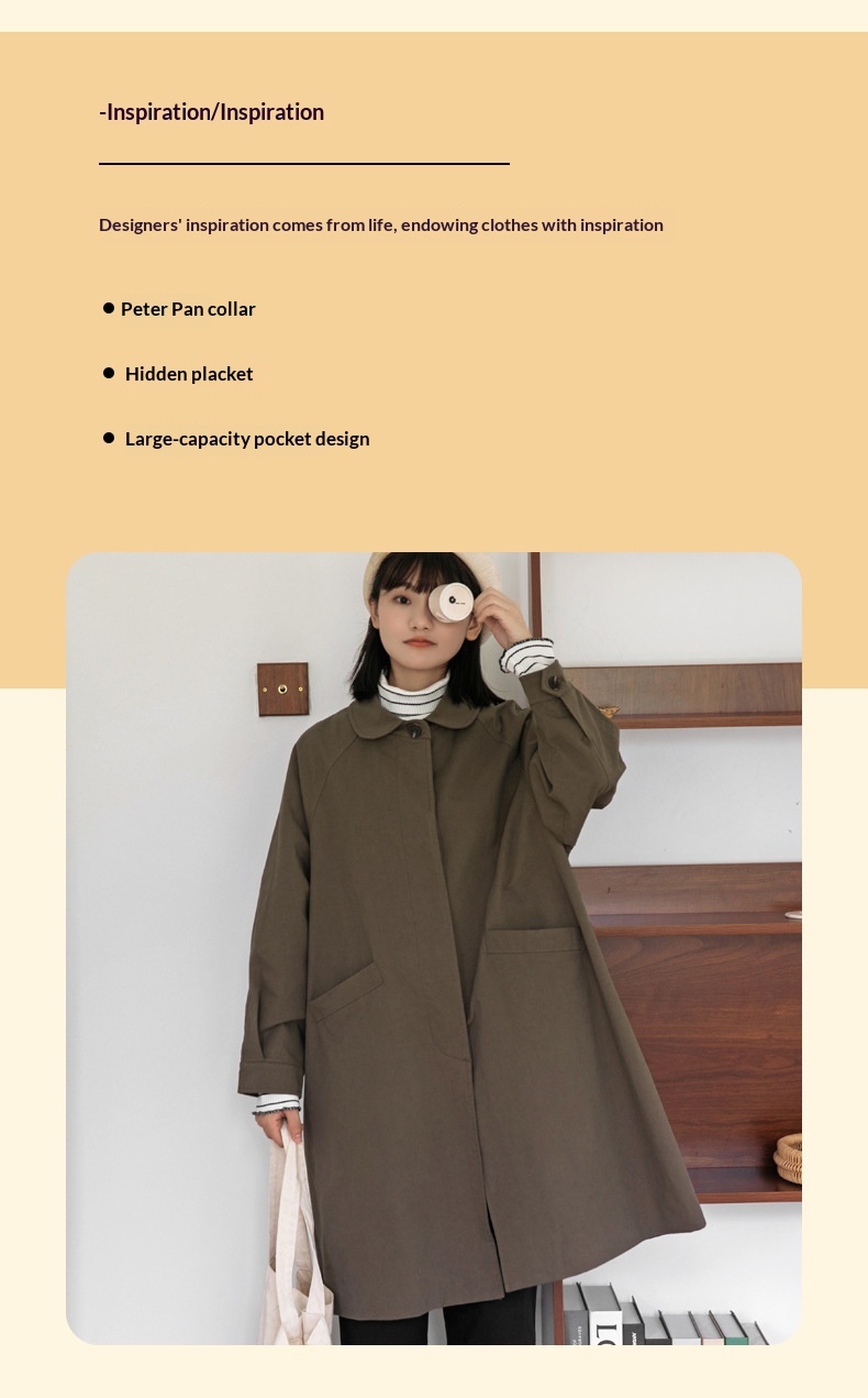 Women's Clothing Women's Clothing Women's Clothing Women's Clothing Huangzheng Petite Trench Coat For Women, Mid-Length,_voghion.com