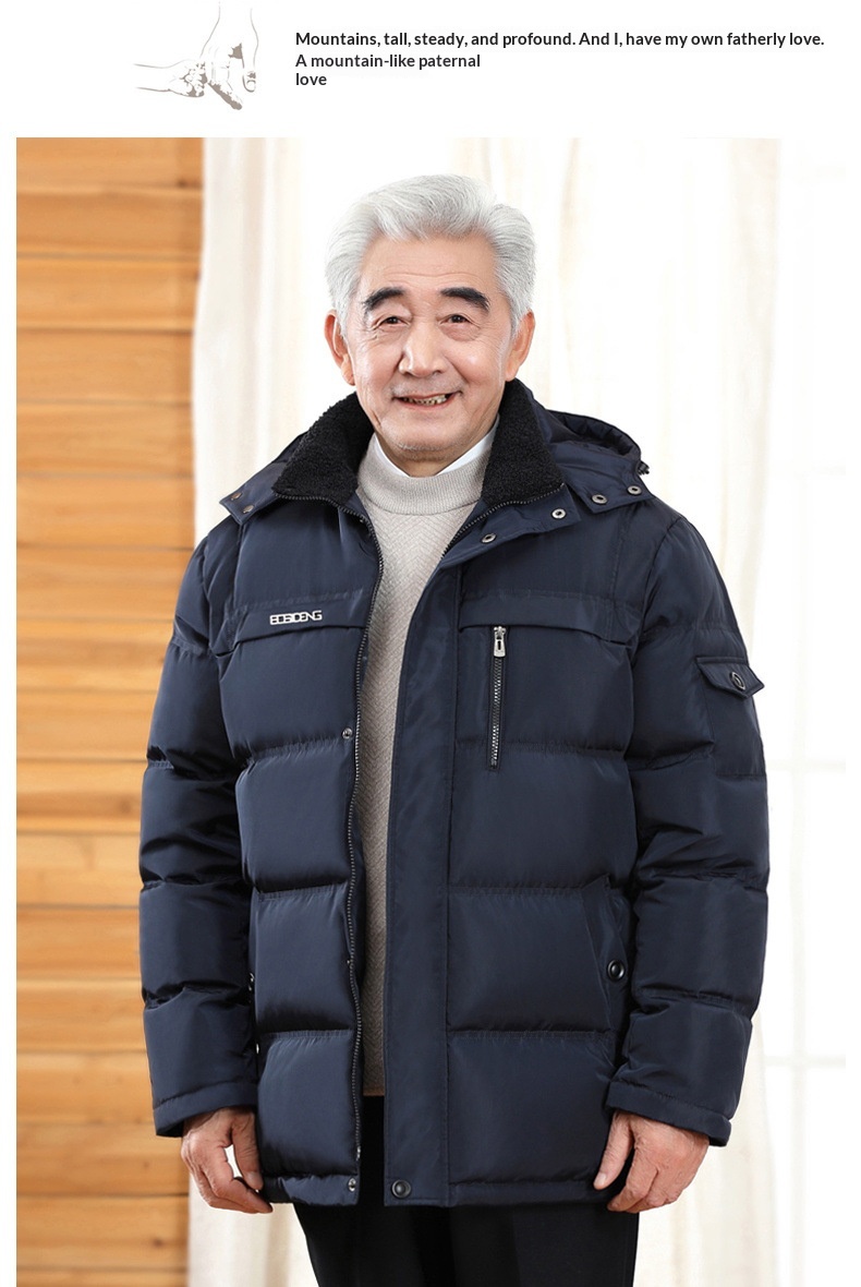 boy Dad Grandpa Style Down Jacket Thickened Men's Coat For Middle-aged And Elderly Fathers Winter Clothing_voghion.com
