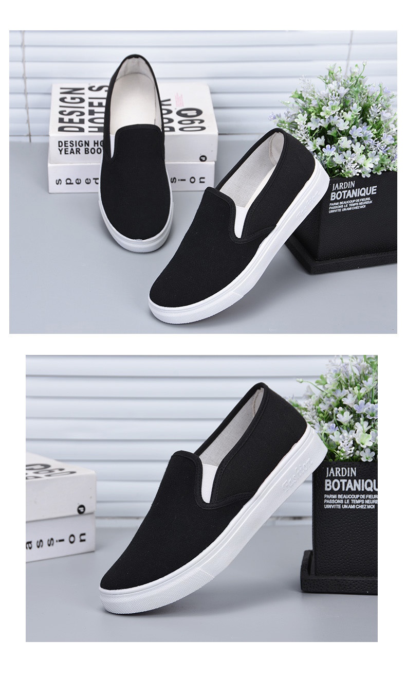 ShoeGlobe Damen- und Herren-Arbeitsschuhe aus weißem, flachem, rutschfestem Stoff im Vintage-Look aus Peking, bequem und leicht._voghion.com