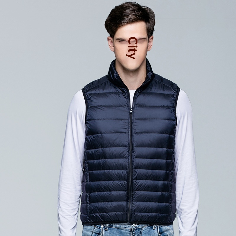ragazzo 2023 Nuovo gilet caldo da uomo in piumino, leggero, senza maniche, stile coreano, vestibilità slim_voghion.com