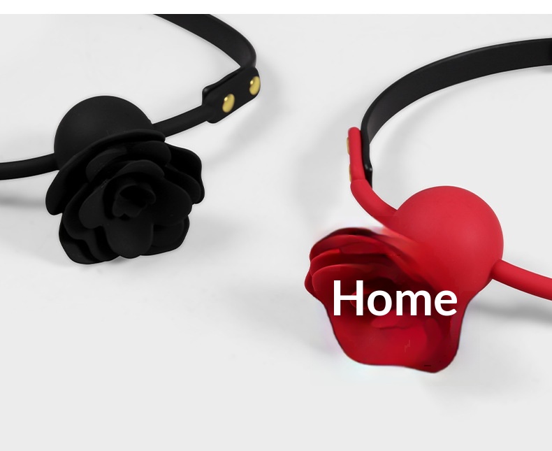 Eros Lab SM Silikonrose Sex-Trainingsrequisiten Bondage-Ball Mundplug für Erwachsene Flirt- und Fesselspielzeug für Paare_voghion.com