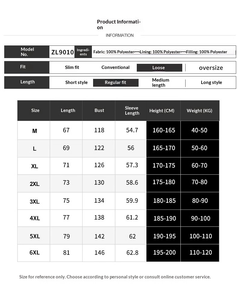 Giacca imbottita da uomo con collo alto, in cotone spesso, per uomo, marca Dropshipping_voghion.com