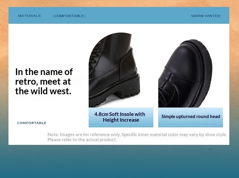 ShoeGlobe Women's Riding Autumn Winter 2025 New High Tube Casual Genuine Leather Long Boots British Style Thick Heel Fleece Lined_voghion.com