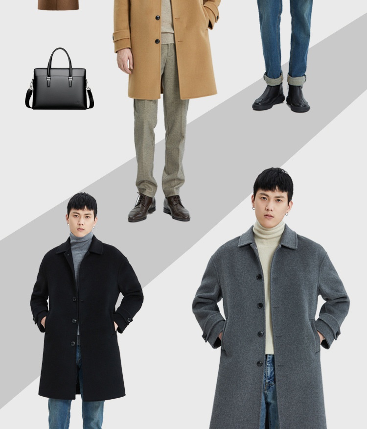 boy Boy Autumn Winter Pure Wool Men's Mid-Length Over-the-Knee Double-Sided Cashmere Jacket Business Suit Woolen Trench Coat_voghion.com