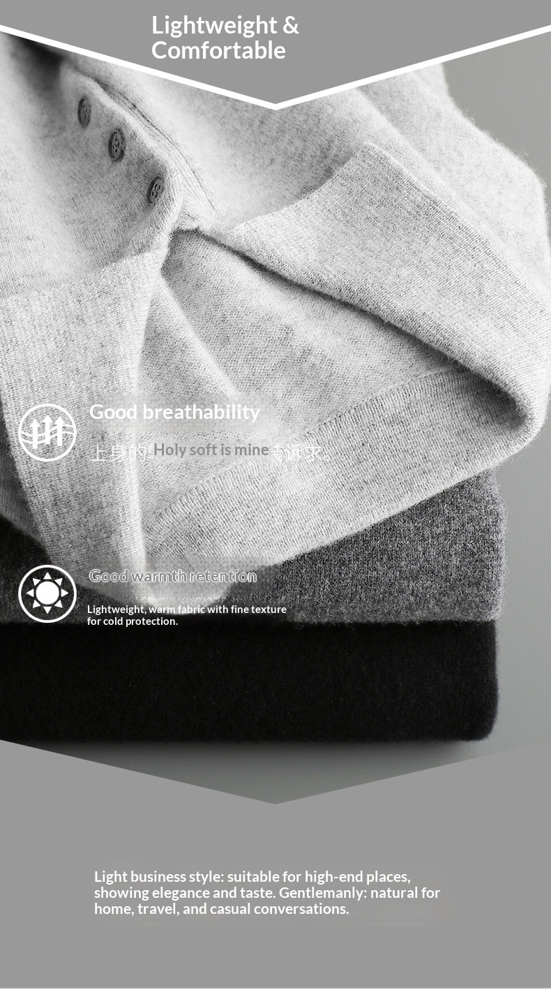 jongen Jongen Herfst Winter Nieuwe Stijl Eerste Lijn Ready-to-Wear Polo Heren Business Casual Wollen Gebreid Overhemd Kraag Trui Fabriek_voghion.com