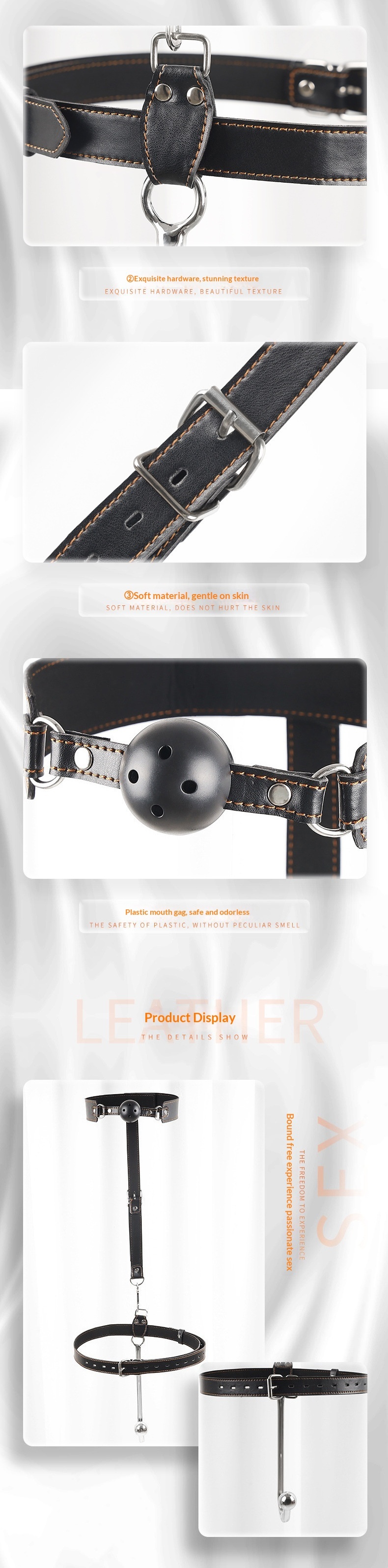 Ensemble de crochet anal sexy Eros Lab : accessoires alternatifs, collier de contention, bâillon, menottes, punition, entraînement, jouets sexuels pour adultes_voghion.com