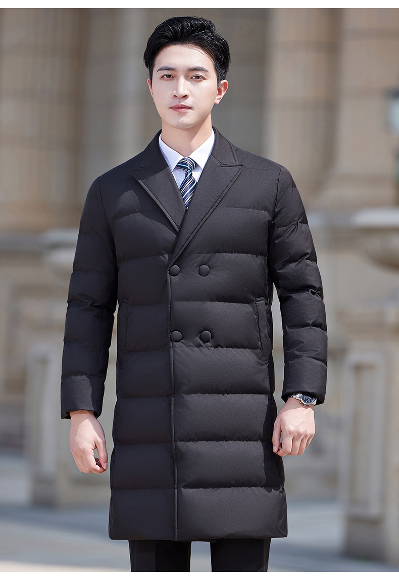 boy Professional Down Cotton Jacket For Men 2024 Winter Hotel Mall Front Desk Workwear Office Sales Thickened Work Uniform_voghion.com