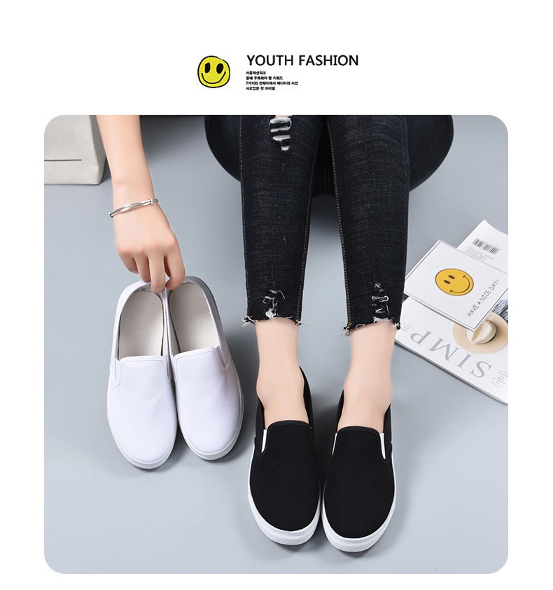 ShoeGlobe Damen- und Herren-Arbeitsschuhe aus weißem, flachem, rutschfestem Stoff im Vintage-Look aus Peking, bequem und leicht._voghion.com