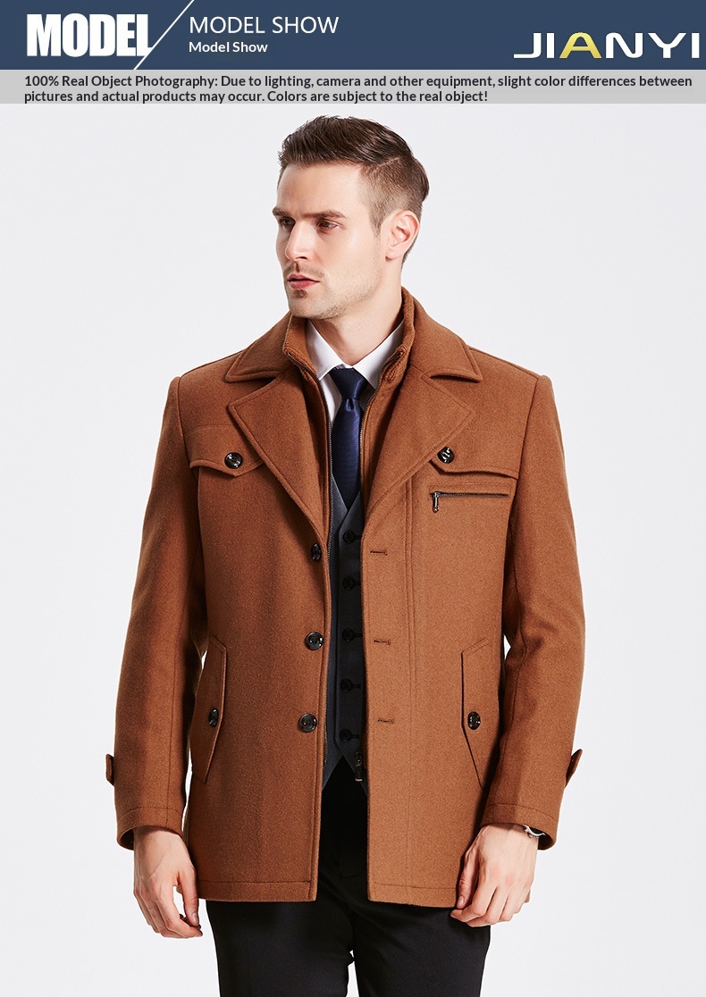 boy Boy Autumn Winter European Size Wool Coat Double Collar Jacket Wholesale Cross-Border Hot Item Source Men's_voghion.com