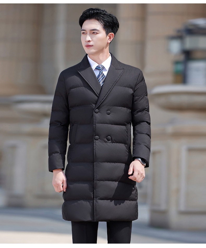 boy Professional Down Cotton Jacket For Men 2024 Winter Hotel Mall Front Desk Workwear Office Sales Thickened Work Uniform_voghion.com