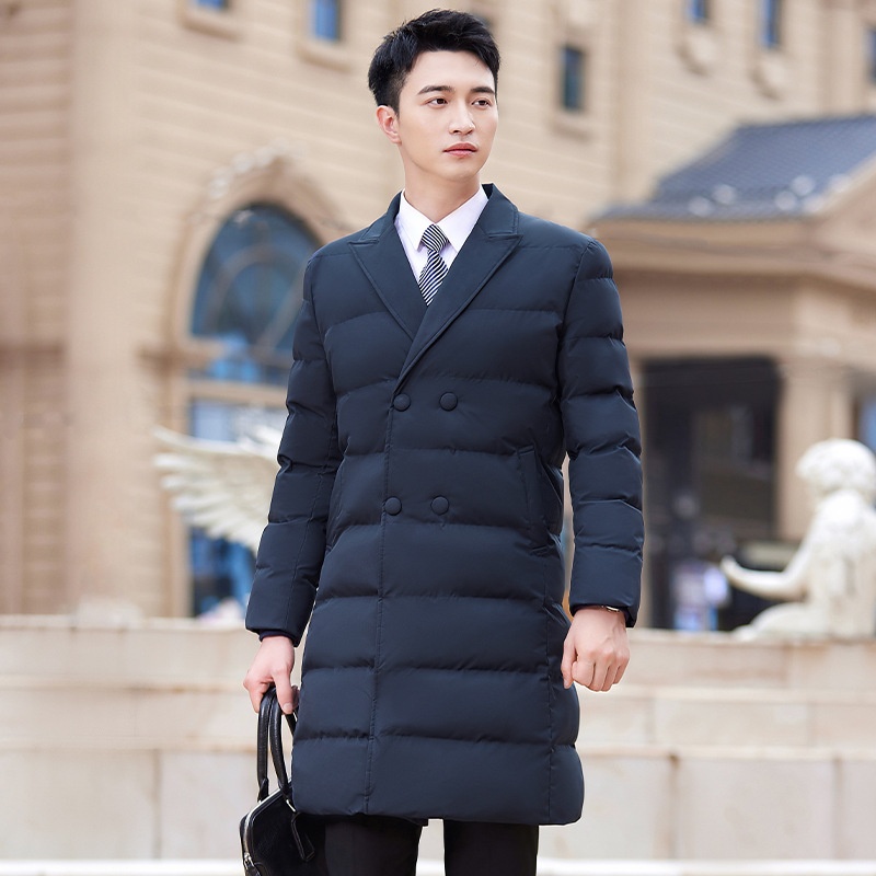 boy Professional Down Cotton Jacket For Men 2024 Winter Hotel Mall Front Desk Workwear Office Sales Thickened Work Uniform_voghion.com