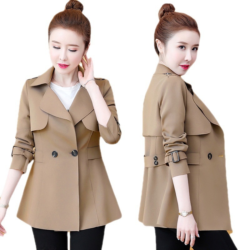 2023 New Spring Fashion Stylish Women's Early Versatile Trench Women's Top Short Coat Trendy_voghion.com