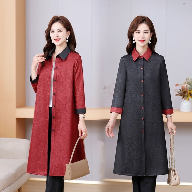 Women's Spring Fashion Casual Women's Clothing Mother's Detail Trench Coat Looks Elegant While Walking Daily_voghion.com