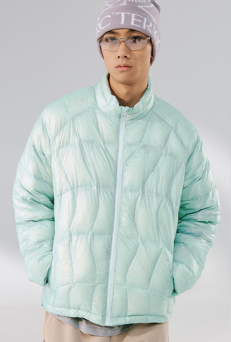 Jie Zhan Erkek Giyim | Karahindiba Dik Yaka Ceket 25 Kış Yeni 90 Tüy Hafif Katlanabilir Erkek Mont_voghion.com