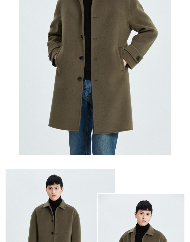 boy Boy Winter Korean Version Double-Sided Cashmere For Men High-End Turn-Down Collar Loose Drop Shoulder Mid-Length Woolen_voghion.com