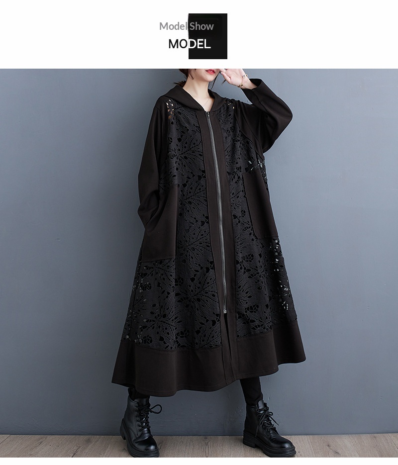 Women's Clothing Summer Korean And Japanese New Style Elegant Casual Hooded Plus Size Loose Patchwork Cardigan Trench Coat_voghion.com