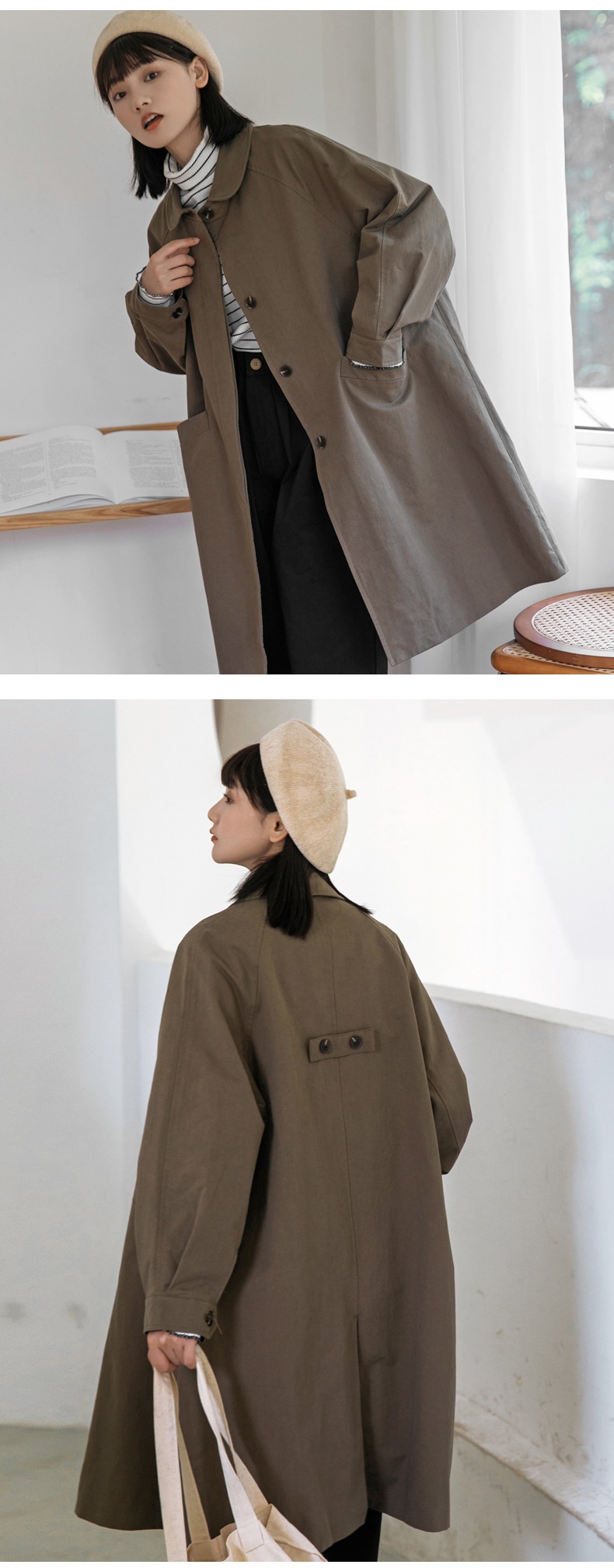 Women's Clothing Women's Clothing Women's Clothing Women's Clothing Huangzheng Petite Trench Coat For Women, Mid-Length,_voghion.com