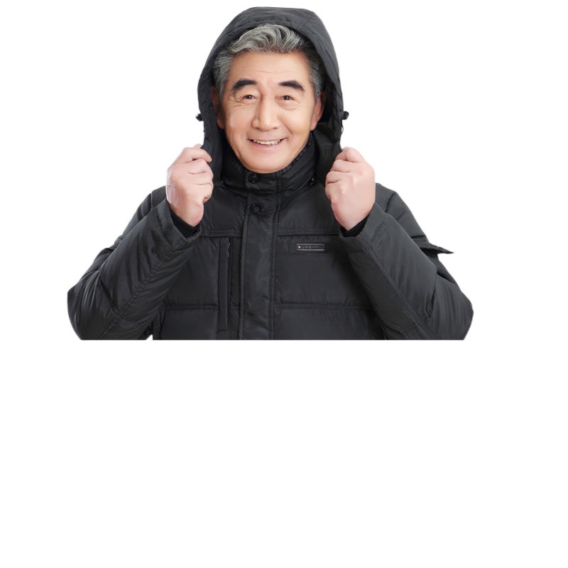 boy Dad Grandpa Style Down Jacket Thickened Men's Coat For Middle-aged And Elderly Fathers Winter Clothing_voghion.com