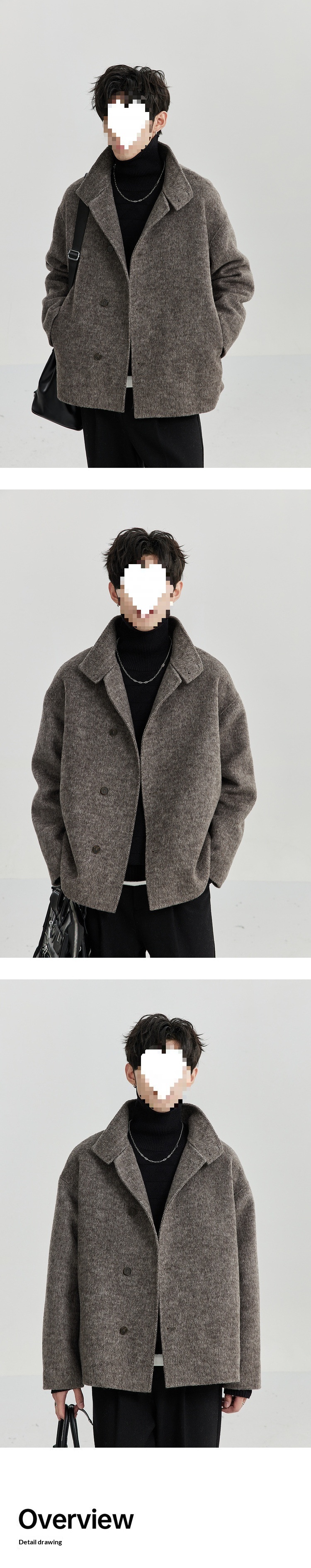 boy Boy Autumn And Winter Hot-Selling Double-Sided Men's Youth Trendy Elegant High-Quality Wool Coat Jacket_voghion.com