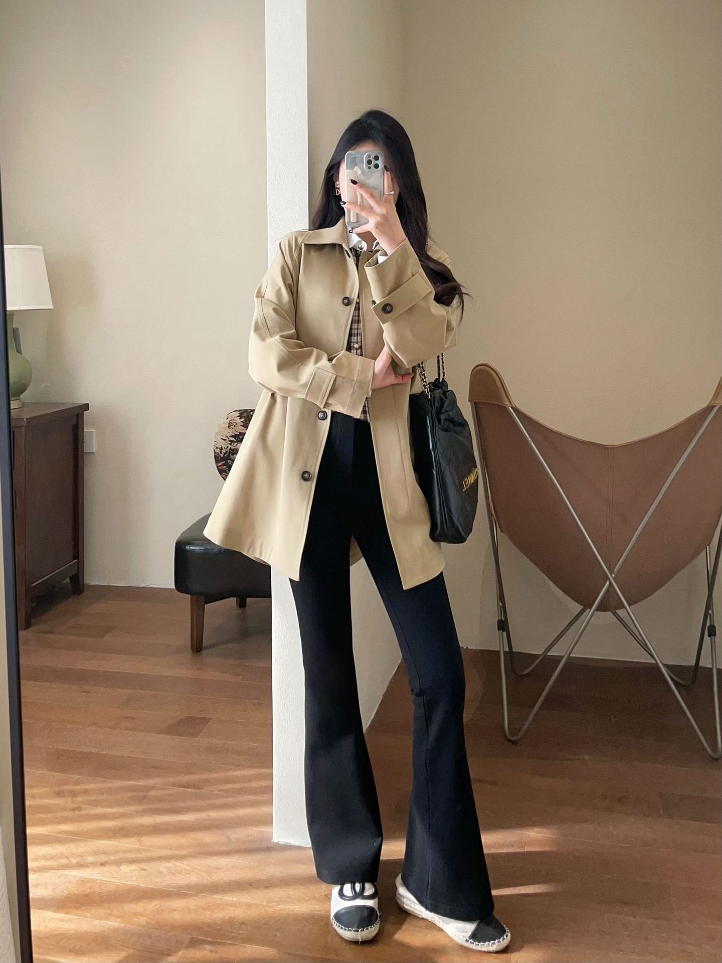 Women's Same Style!British Style Spring Women's Mid-Length Wool For Petite Women Trench Coat_voghion.com