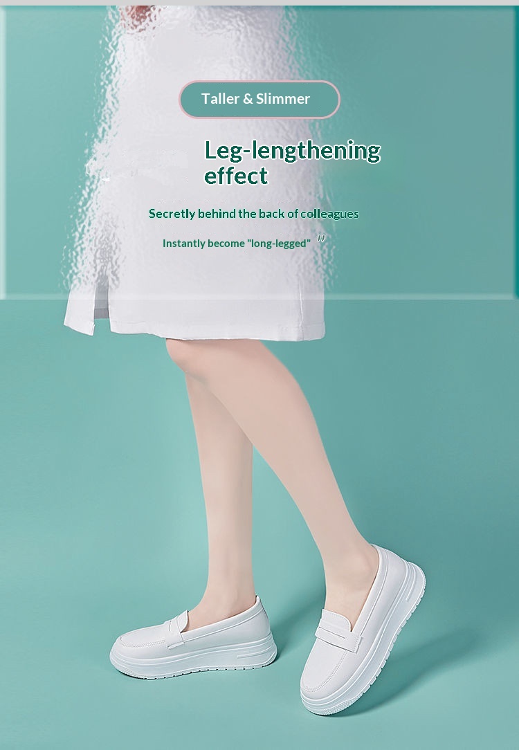 ShoeGlobe Damen-Krankenschwesterschuhe, dicke Sohle, atmungsaktiv, für Frühling und Herbst, bequem, zum Hineinschlüpfen, lässiger Low-Top-Schuh, geeignet für medizinische Zwecke_voghion.com