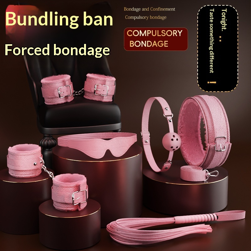 Eros Lab Six-Piece Adult Sex Toys SM Props Couples Flirting Auxiliary Set Binding Handcuffs Mouth Ball_voghion.com