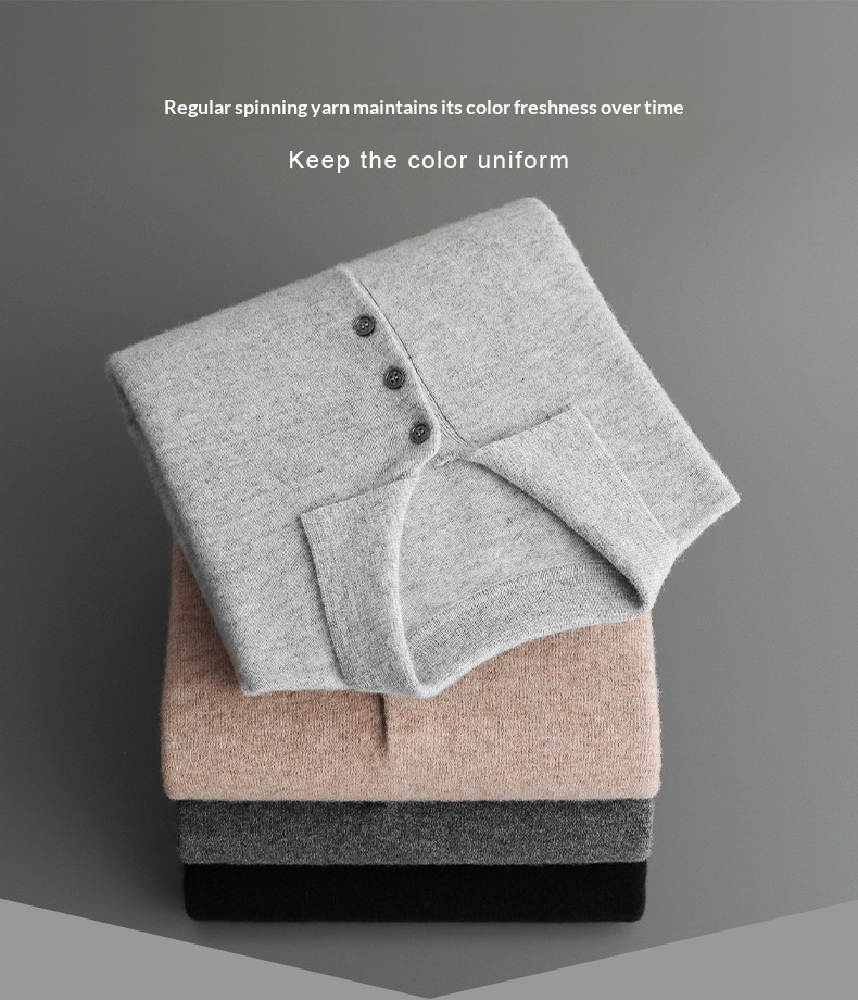 jongen Jongen Herfst Winter Nieuwe Stijl Eerste Lijn Ready-to-Wear Polo Heren Business Casual Wollen Gebreid Overhemd Kraag Trui Fabriek_voghion.com