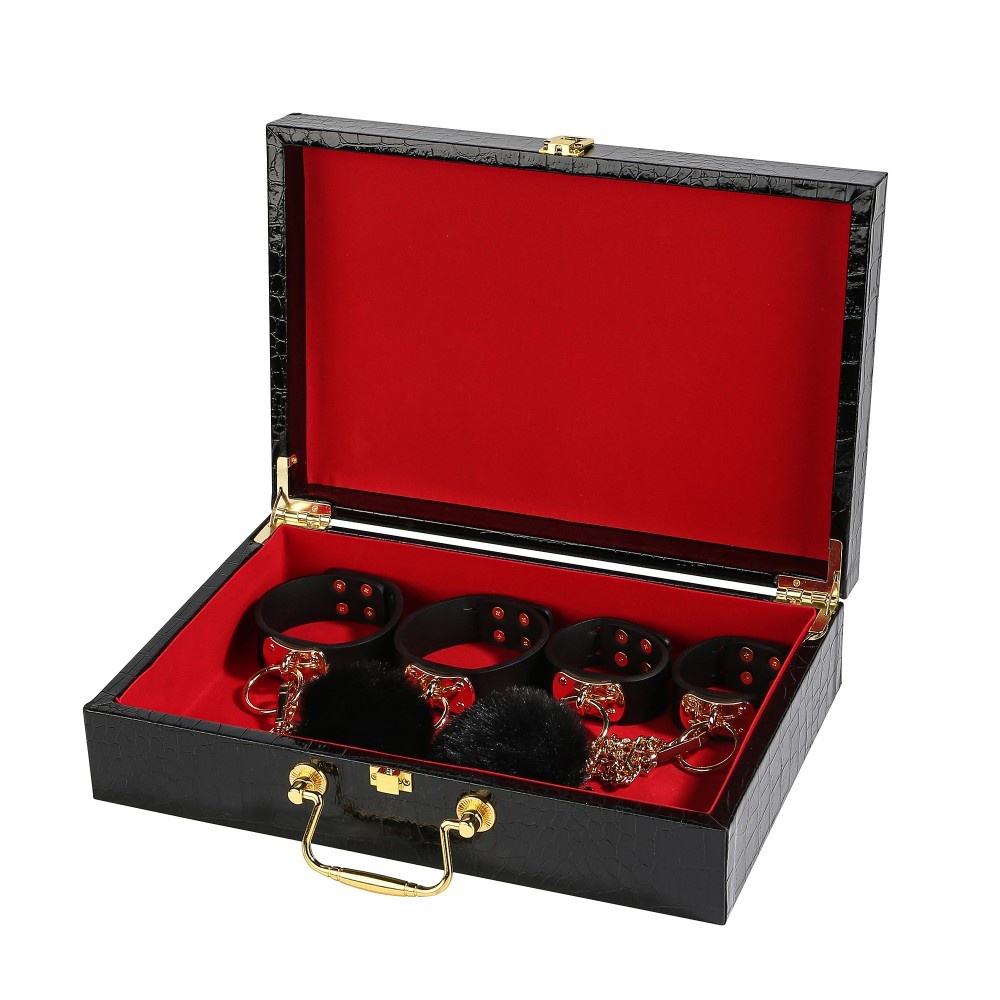 Eros Lab Sexy SM Training Female Passion Bondage Props Leather Collar Traction Adult Alternative Binding Ten-Piece Set_voghion.com