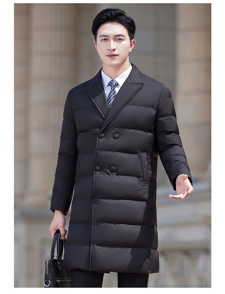 boy Professional Down Cotton Jacket For Men 2024 Winter Hotel Mall Front Desk Workwear Office Sales Thickened Work Uniform_voghion.com