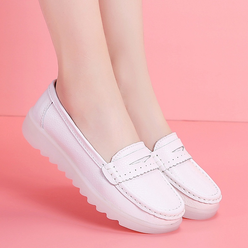 ShoeGlobe Damen-Krankenschwesterschuhe, weich, atmungsaktiv, bequem, dicke Sohle, einzeln, neues Modell, weiß, auf Lager, für Dropshipping_voghion.com