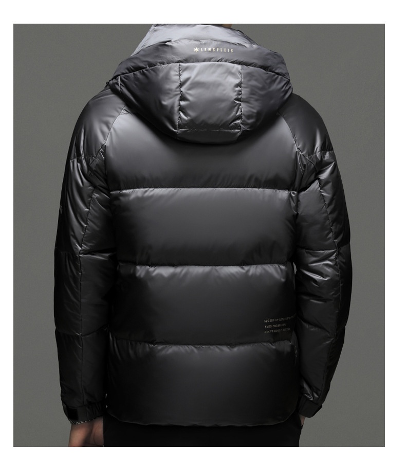 boy 2024 Winter Short Casual Hooded Jacket Fashion Loose Warm Goose Down Coat Men's Clothing_voghion.com