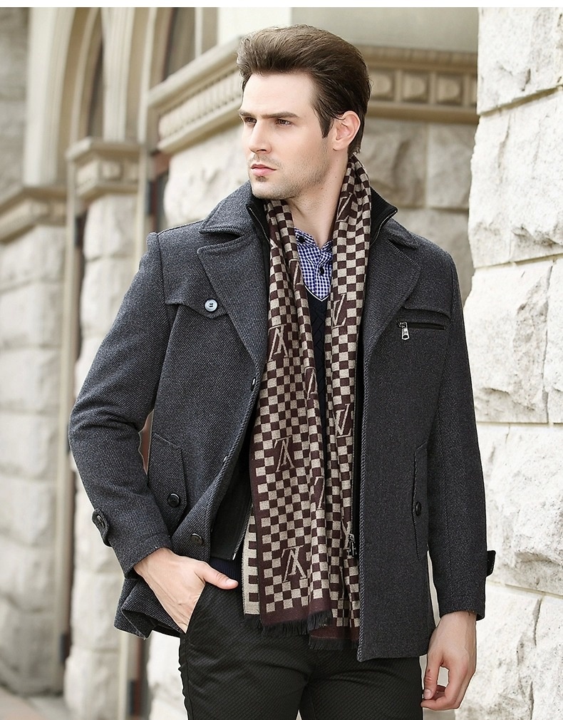 boy Boy Autumn Winter European Size Wool Coat Double Collar Jacket Wholesale Cross-Border Hot Item Source Men's_voghion.com