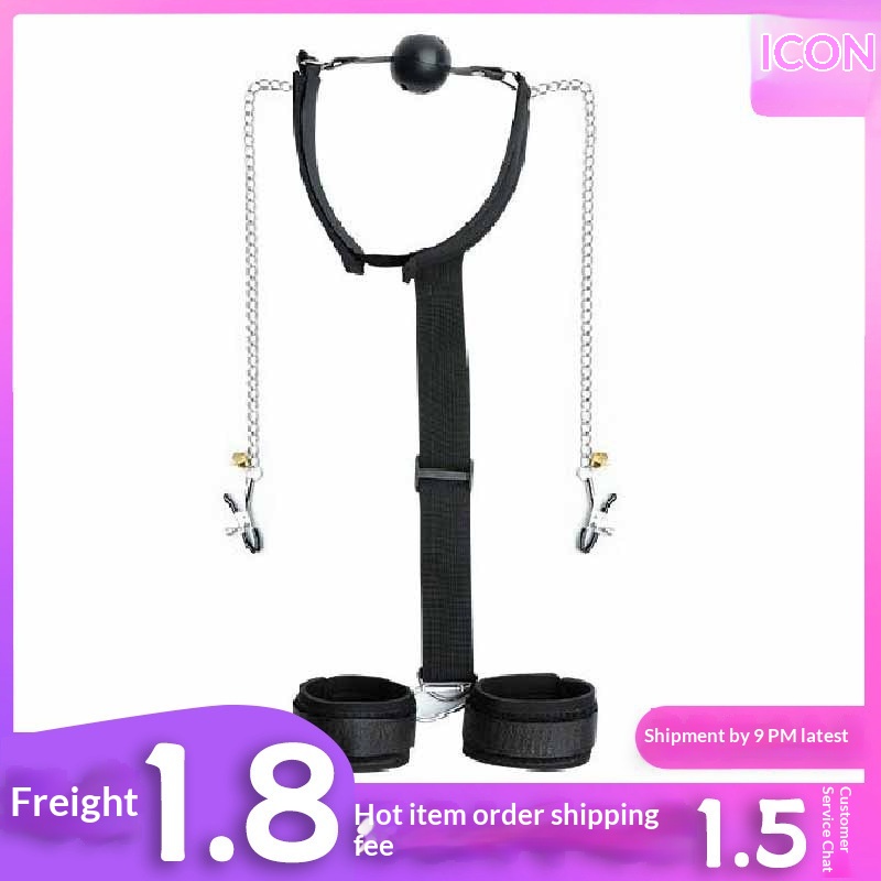 Eros Lab SM Set Sexspielzeug für Paare im gemeinsamen Bett Hilfsmittel Mundknebel Handschellen Fesselseil_voghion.com