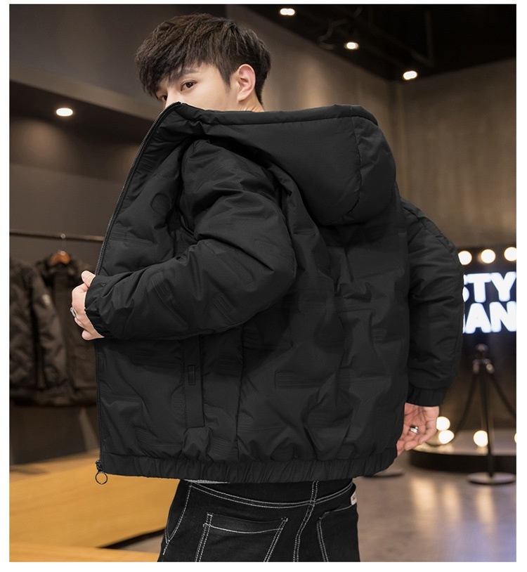 Jungen Herren Winterjacke Neue Mode Lässig Vielseitig Warm Jugend Kurz Kapuzenmantel Einfarbig Weiß Entendaunenmantel_voghion.com