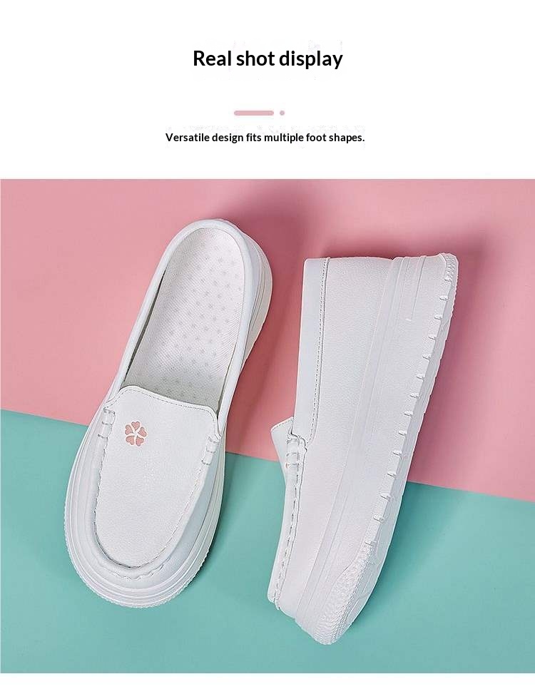 ShoeGlobe ShoeGlobe 2025 Non-Slip Nurse Breathable Wear-Resistant Work Thick Sole Slip-On Height-Increasing Medical Shoes_voghion.com