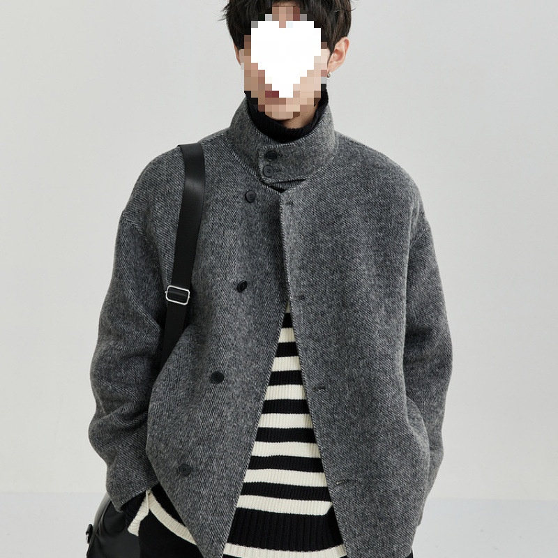 boy Boy Autumn And Winter Hot-Selling Double-Sided Men's Youth Trendy Elegant High-Quality Wool Coat Jacket_voghion.com