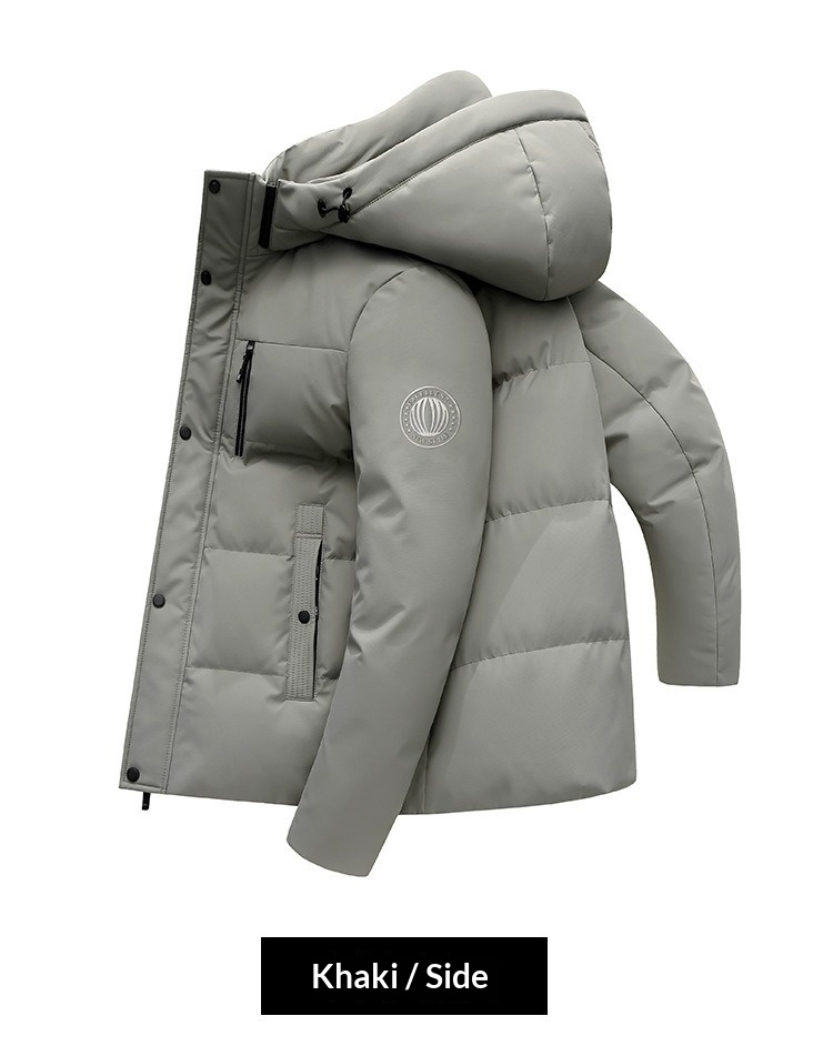 2024 Kış Yeni Erkek Beyaz Kaz Tüyü Mont Extreme Cold Serisi Moda Çok Yönlü Üst Düzey Kapüşonlu Sıcak Mont_voghion.com