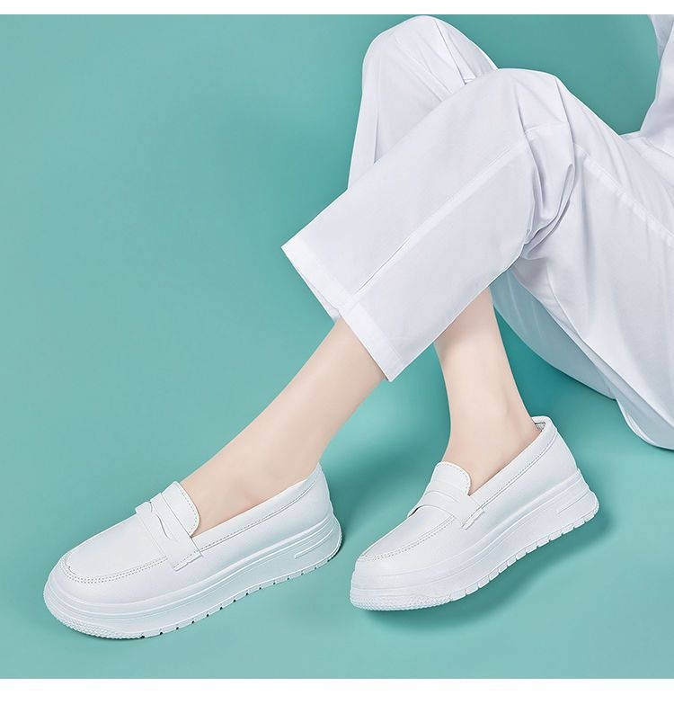 ShoeGlobe Damen-Krankenschwesterschuhe, dicke Sohle, atmungsaktiv, für Frühling und Herbst, bequem, zum Hineinschlüpfen, lässiger Low-Top-Schuh, geeignet für medizinische Zwecke_voghion.com